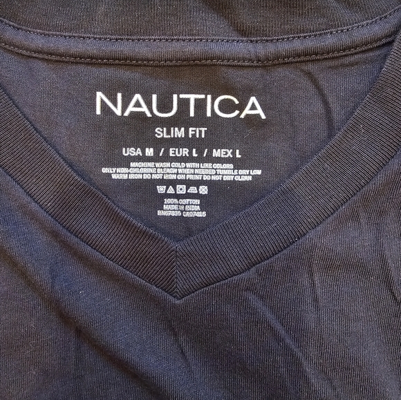 Nautica Men's V-neck Slim Fit T-shirt Medium - Picture 8 of 8